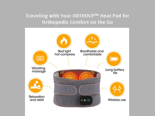 Entspannen Sie sich überall: Reisen Sie mit Ihrem ORTHOUP™ Wärmekissen für orthopädischen Komfort unterwegs